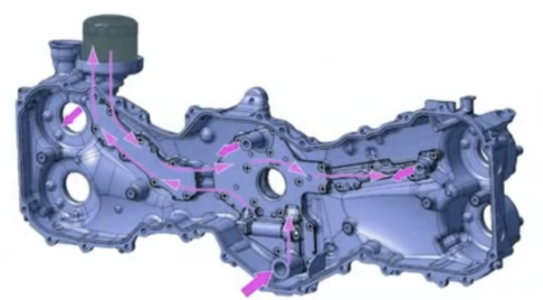 FA20 engine oil path